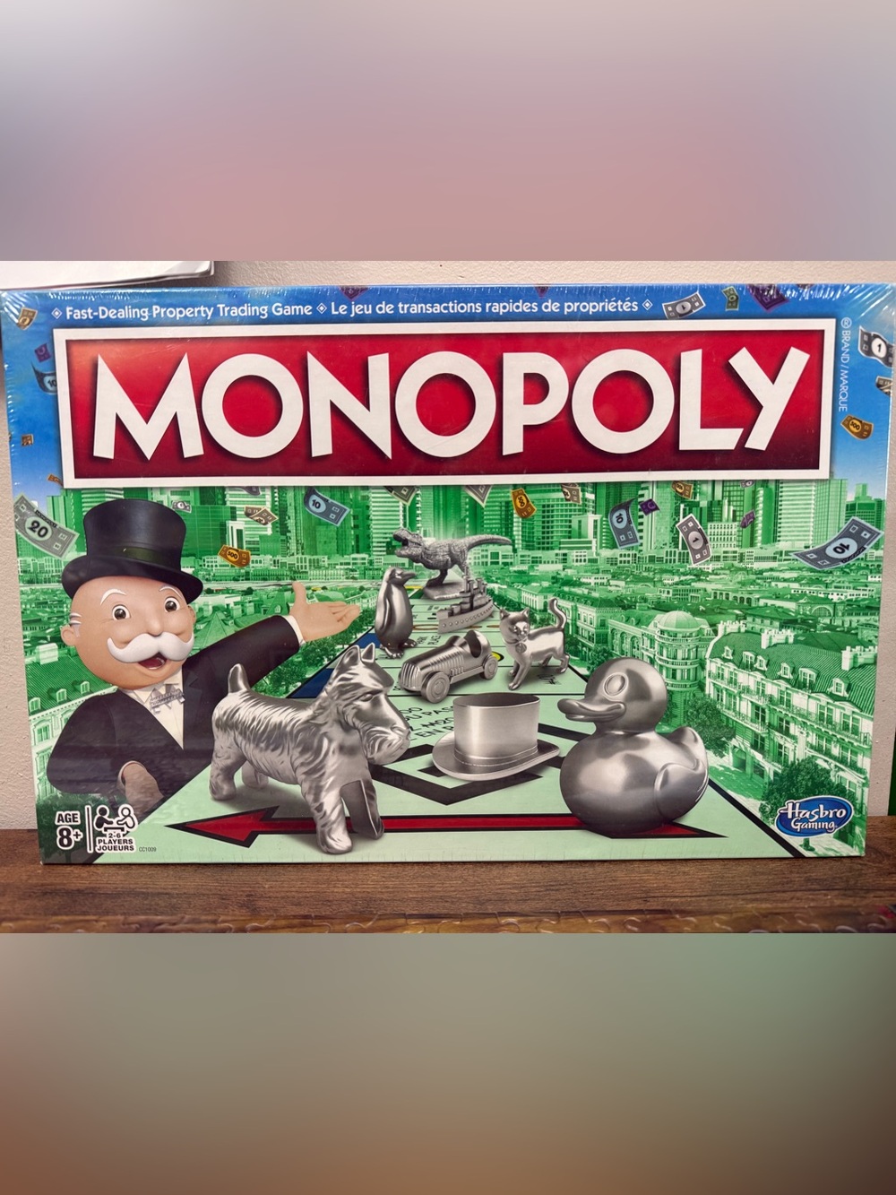 NWT Monopoly w Dinosaur, Ducky, Cat, Penguin, Top Hat, Car, Ship, & Scottie
